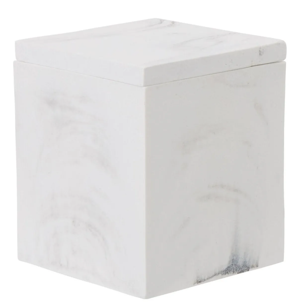 Gifi Boîte à coton résine effet marbre
