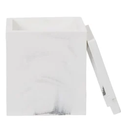 Gifi Boîte à coton résine effet marbre