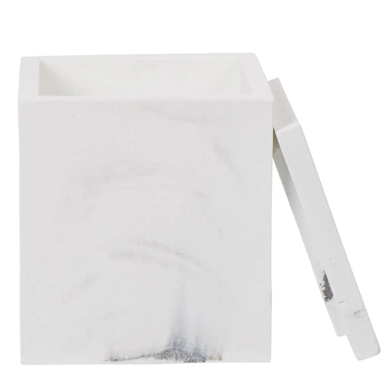 Gifi Boîte à coton résine effet marbre