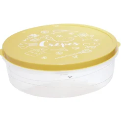 Boîte à crêpes ronde avec couvercle imprimé motif cuisine Ø28xH9 cm^Gifi Online