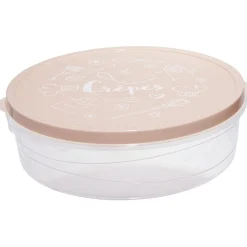 Boîte à crêpes ronde avec couvercle imprimé motif cuisine Ø28xH9 cm^Gifi Online