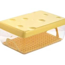Boîte à fromage avec couvercle transparente et jaune 3 L^Gifi Sale