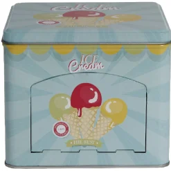 Boîte à gâteaux bleue décor glace multicolore^Gifi Sale