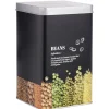 Boîte à légumes secs en métal noir design beans - 10,7x10,7xH.17,5cm^Gifi Clearance