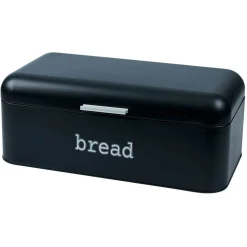 Boîte à pain en métal noir 23x42x16,5cm^Gifi Best