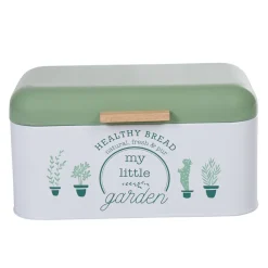 Boîte à pain My little garden alu bambou blanche et verte^Gifi Outlet