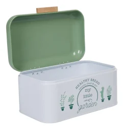 Boîte à pain My little garden alu bambou blanche et verte^Gifi Outlet