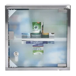 Clearance Gifi Boîte à pharmacie avec porte en verre verrouillable