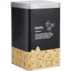 Boîte à pâtes en métal noir et gris design pasta - 10,7x10,7xH.17,5cm^Gifi Outlet