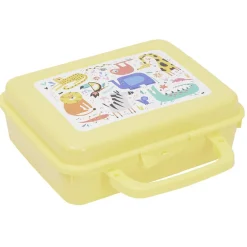 Boîte à sandwich rectangulaire avec anse plastique vert 16x20xH7cm^Gifi Online