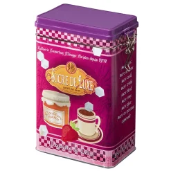 Boîte à sucre en métal design vintage luxe rose fuchsia^Gifi Best