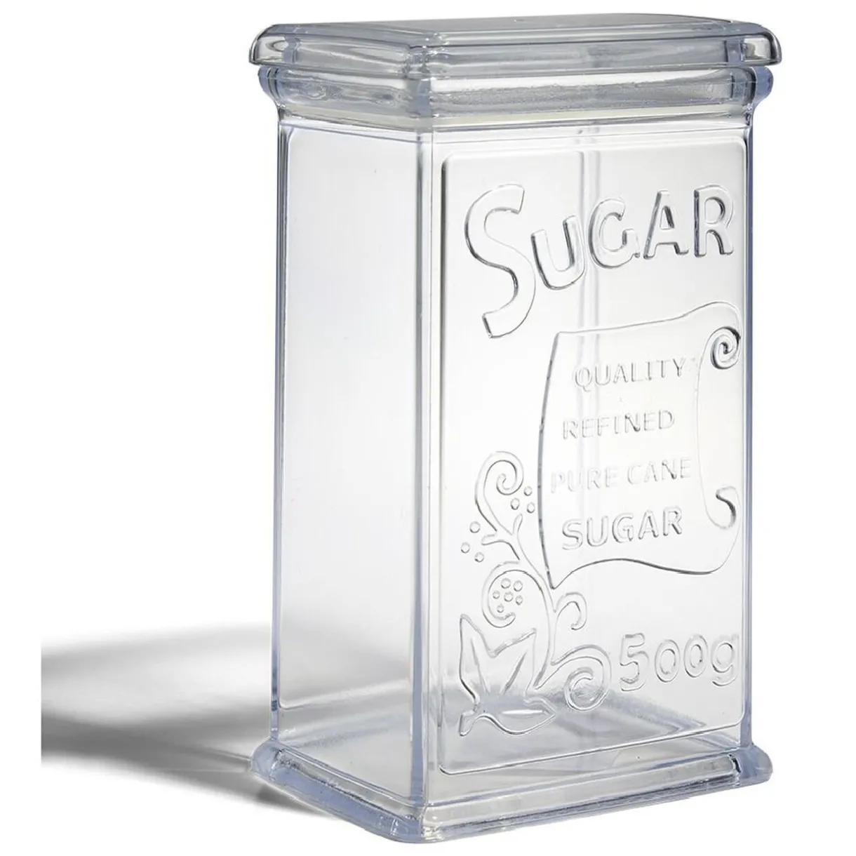 Boîte à sucre 500g plastique transparent 11,5x9xH19cm^Gifi Hot