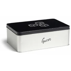 Boîte à sucre rectangulaire en métal - 20x13xH.7cm^Gifi Outlet