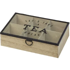 Boîte à thé 6 compartiments Tea break^Gifi Best