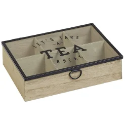 Boîte à thé 6 compartiments Tea break^Gifi Best