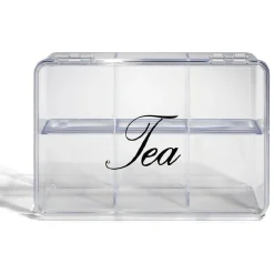 Boîte à thé plastique transparent 21,5x15x8,5cm^Gifi Clearance