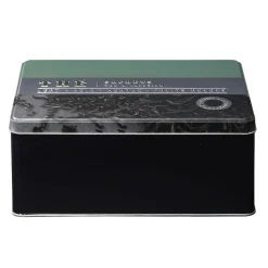 Boîte à thé rectangulaire en métal décorée verte^Gifi Sale