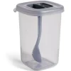 Boîte alimentaire + cuillère polypropylène gris 450mL^Gifi Discount