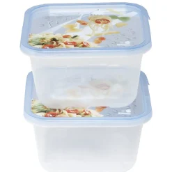 Rangement|Gifi Boîte alimentaire 1,3 L bleue x2