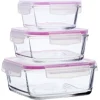 Boîte alimentaire carrée en verre x3^Gifi Clearance
