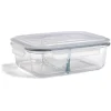 Boîte alimentaire compartimentée en verre couvercle plastique 1,5L^Gifi Discount