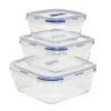 Boîte alimentaire en verre trempé transparent x3^Gifi Clearance