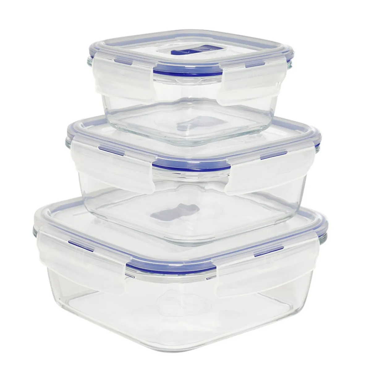 Boîte alimentaire en verre trempé transparent x3^Gifi Clearance