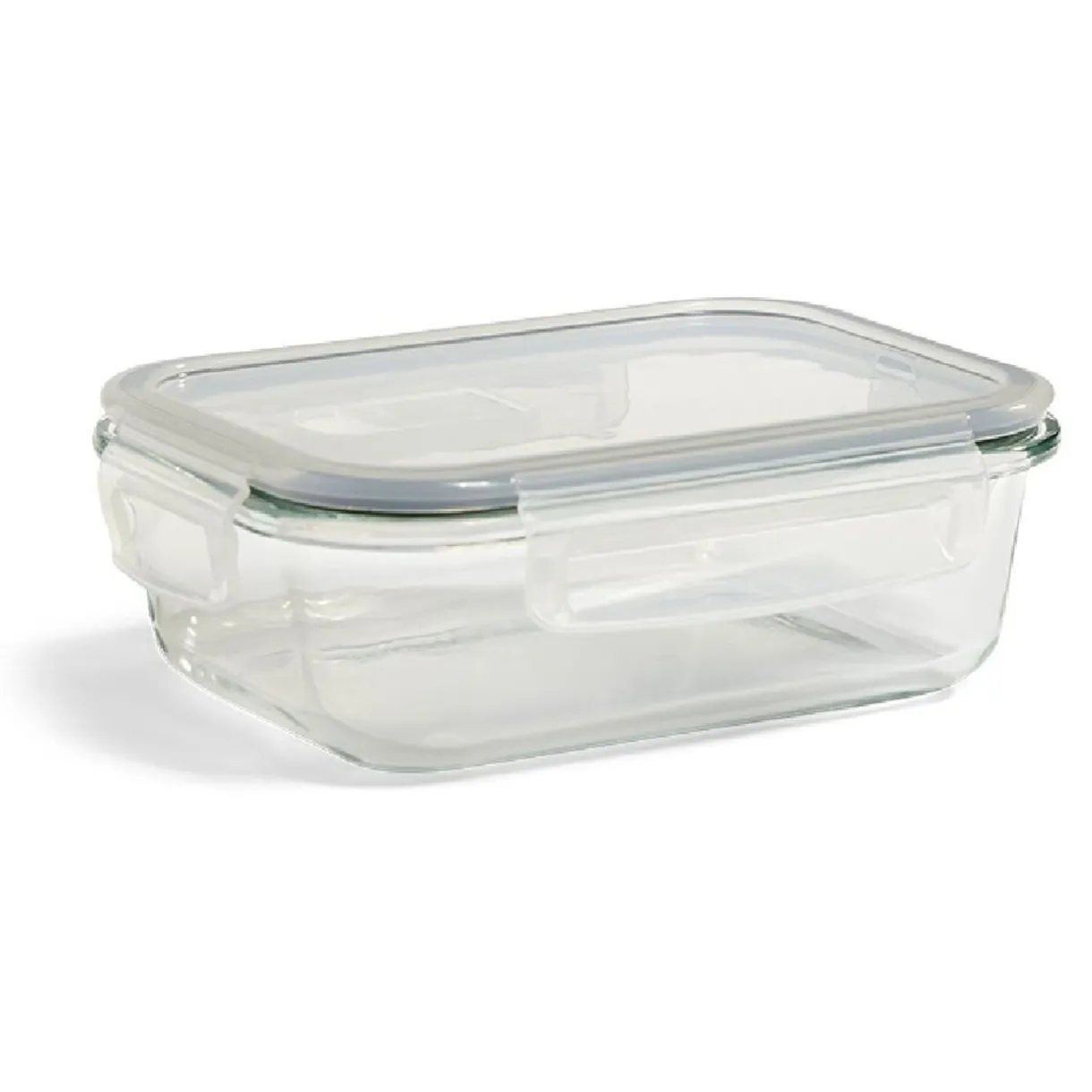 Boîte alimentaire en verre avec couvercle plastique à clips 640ml^Gifi New