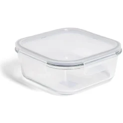 Boîte alimentaire en verre avec couvercle plastique à clips 1,1L^Gifi Best