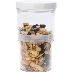 Boîte alimentaire extensible transparente couvercle blanc^Gifi