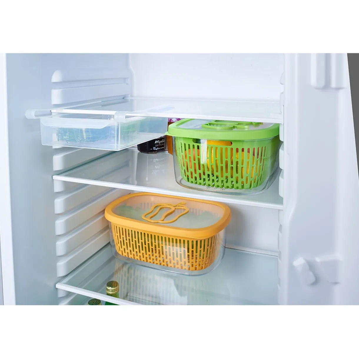 Boîte alimentaire hermétique avec panier fraîcheur 4 L vert^Gifi Outlet