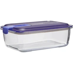 Boîte alimentaire Luminarc Easy Box verre transparent et bleu 122 cl^Gifi Clearance