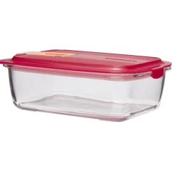 Boîte alimentaire Luminarc verre Esay Box transparent et rouge 122 cl^Gifi Hot