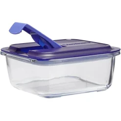 Boîte alimentaire Luminarc verre Easy Box transparent et vert 76 cl^Gifi Discount