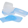 Boîte alimentaire Take away 1 L transparente et bleue x4^Gifi Sale