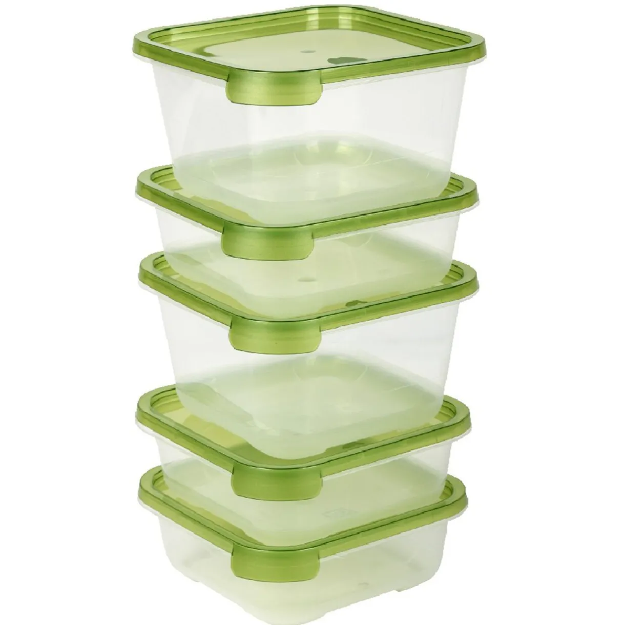 Boîte alimentaire transparente et verte x5^Gifi Sale