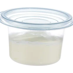 Boîte alimentaire transparente couvercle bleu x18^Gifi Discount