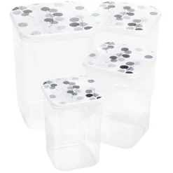 Boîte alimentaire transparent couvercle imprimé x4^Gifi Outlet