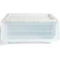 Rangement|Gifi Boîte avec couvercle 29L bleu 43xH21x37cm