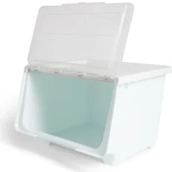 Rangement|Gifi Boîte avec couvercle 45L bleu 43xH30,5x39cm