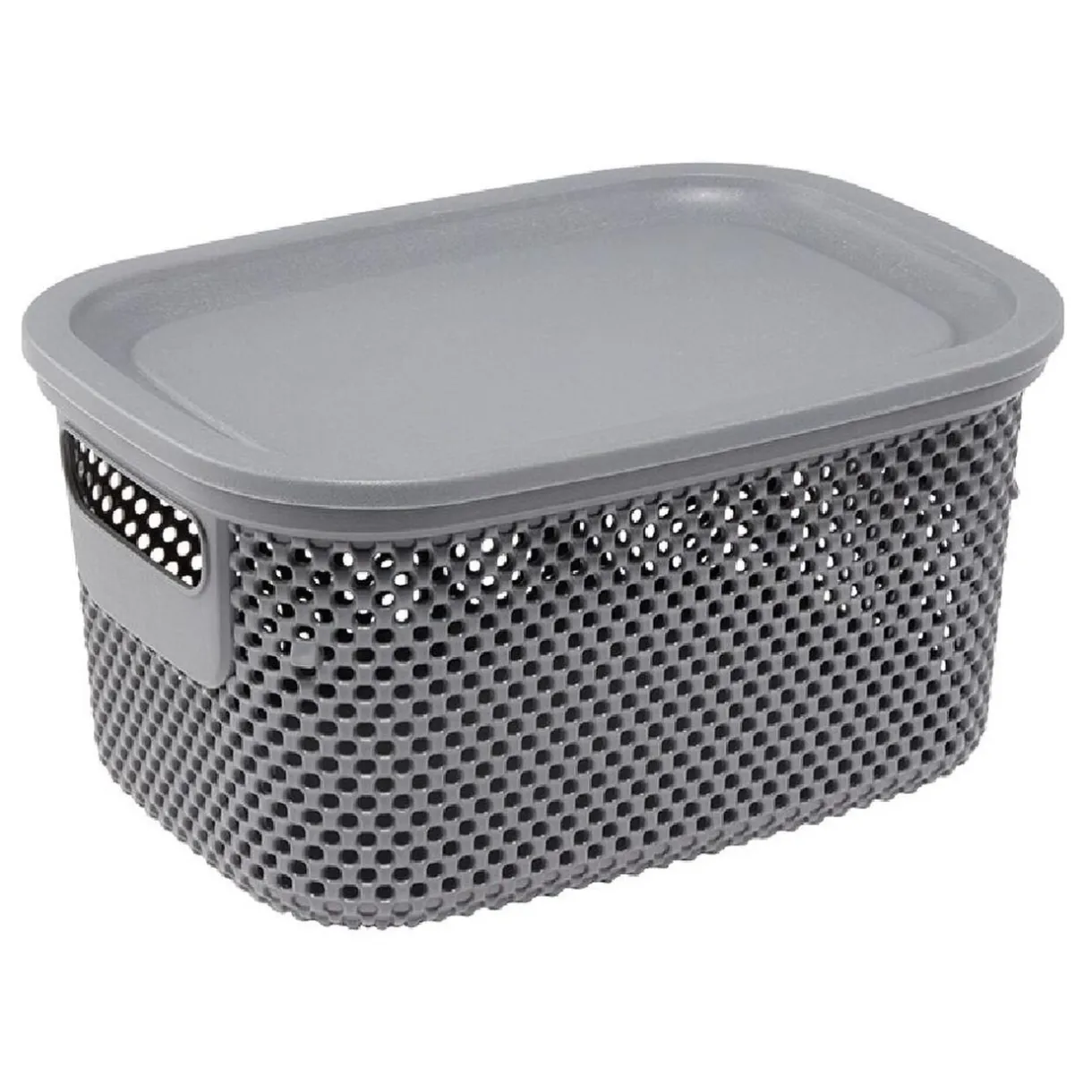 Entretien Du Linge|Gifi Boîte avec couvercle 3,5L gris