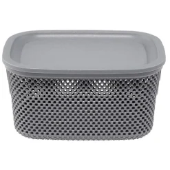 Entretien Du Linge|Gifi Boîte avec couvercle 3,5L gris