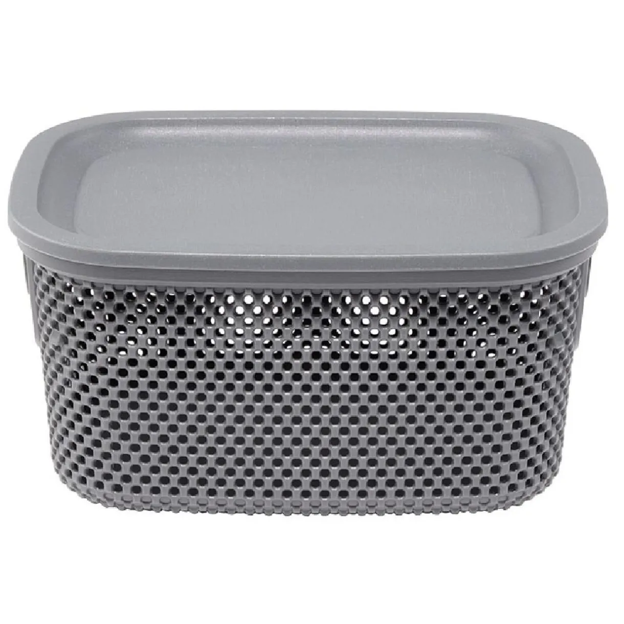 Entretien Du Linge|Gifi Boîte avec couvercle 3,5L gris