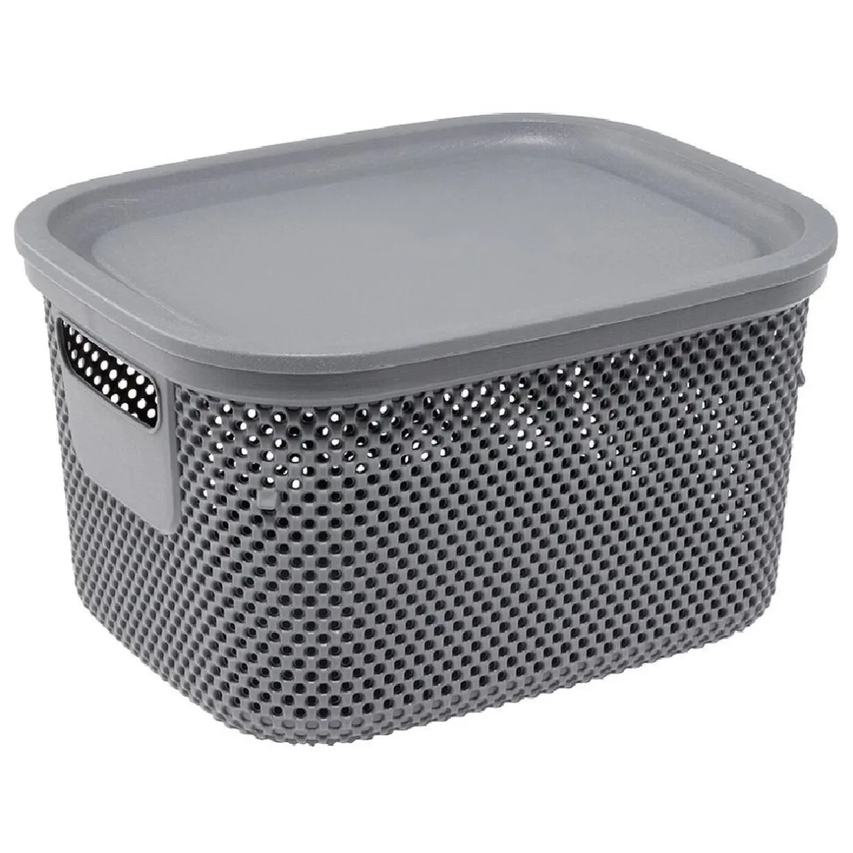 Entretien Du Linge|Gifi Boîte avec couvercle 6L gris