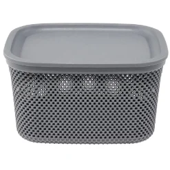 Entretien Du Linge|Gifi Boîte avec couvercle 6L gris