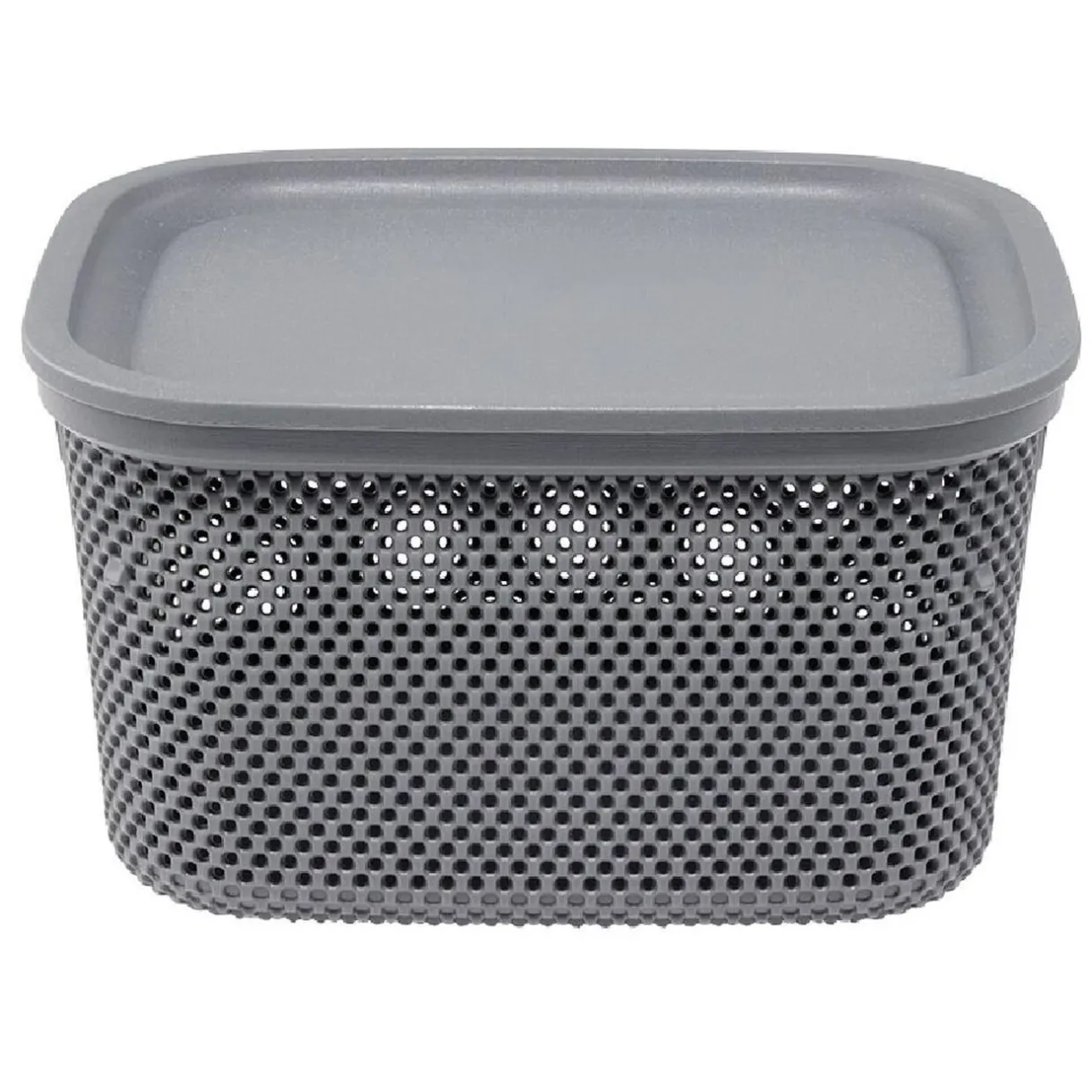 Entretien Du Linge|Gifi Boîte avec couvercle 6L gris