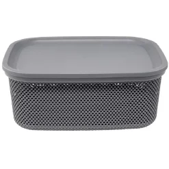 Entretien Du Linge|Gifi Boîte avec couvercle 12L gris