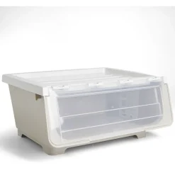 Rangement|Gifi Boîte avec couvercle 29L jaune 43xH21x37cm