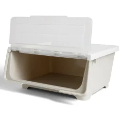 Rangement|Gifi Boîte avec couvercle 29L jaune 43xH21x37cm