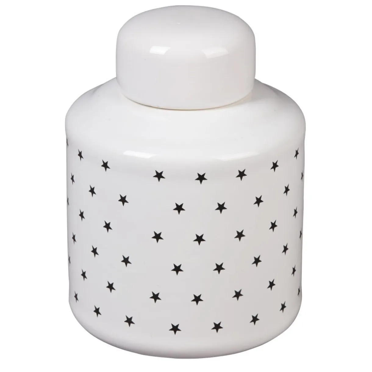 Rangement|Gifi Boîte déco blanche et noire motif étoiles